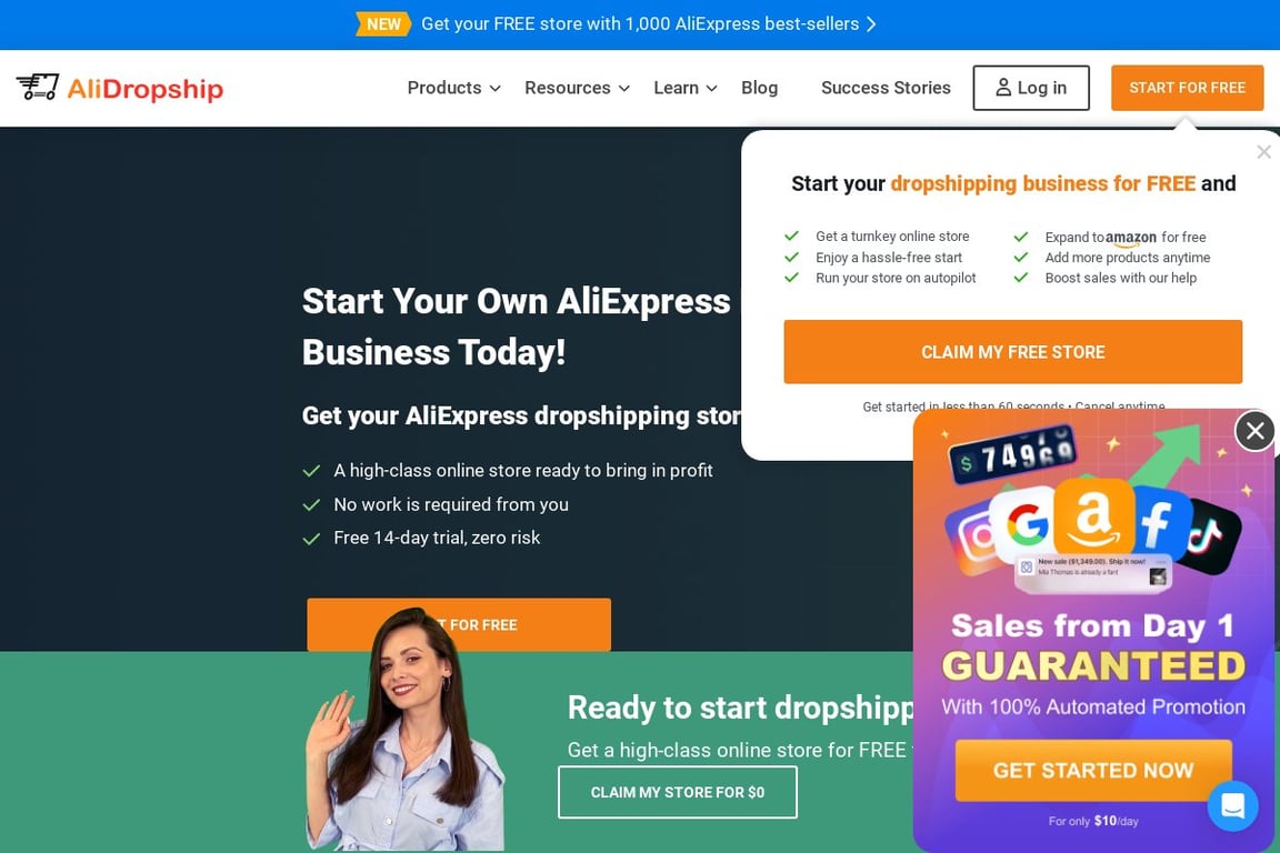 AliDropship homepage