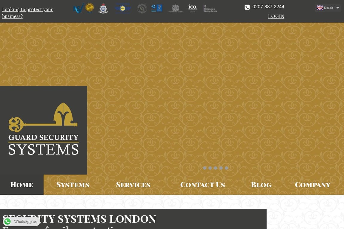 Guard Security Systems homepage