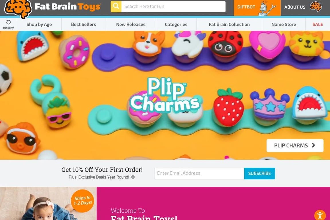 Fat Brain Toys homepage