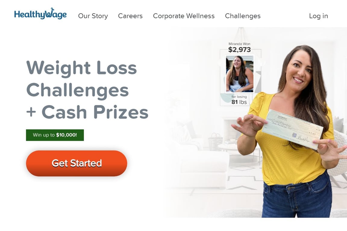 HealthyWage homepage