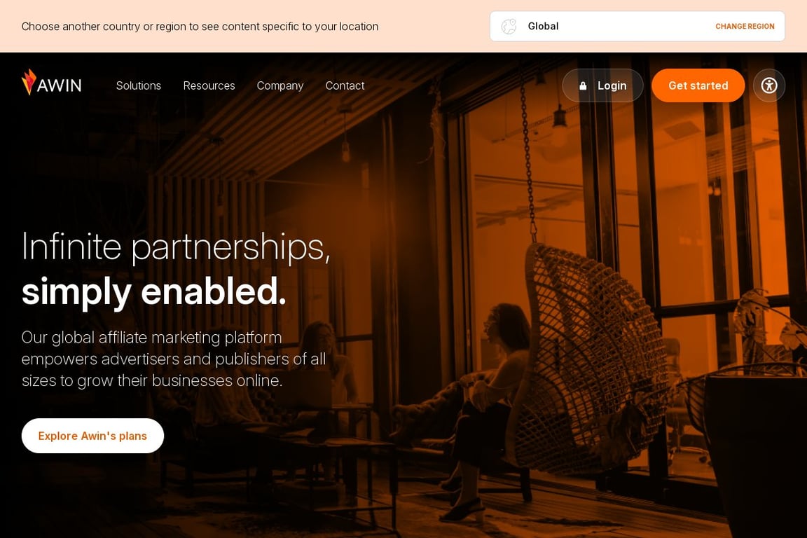 Awin homepage