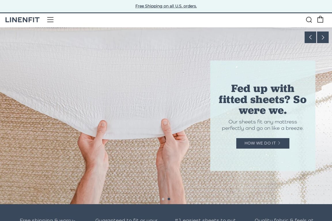 LinenFit homepage