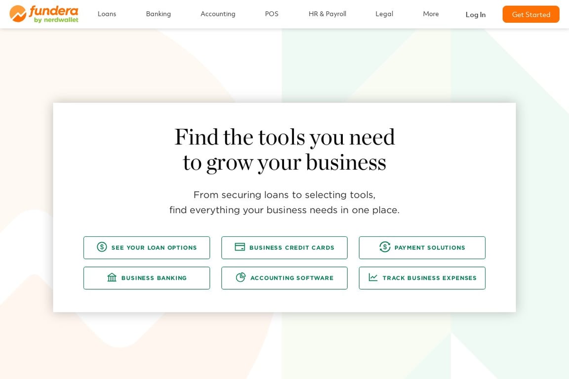 Fundera homepage