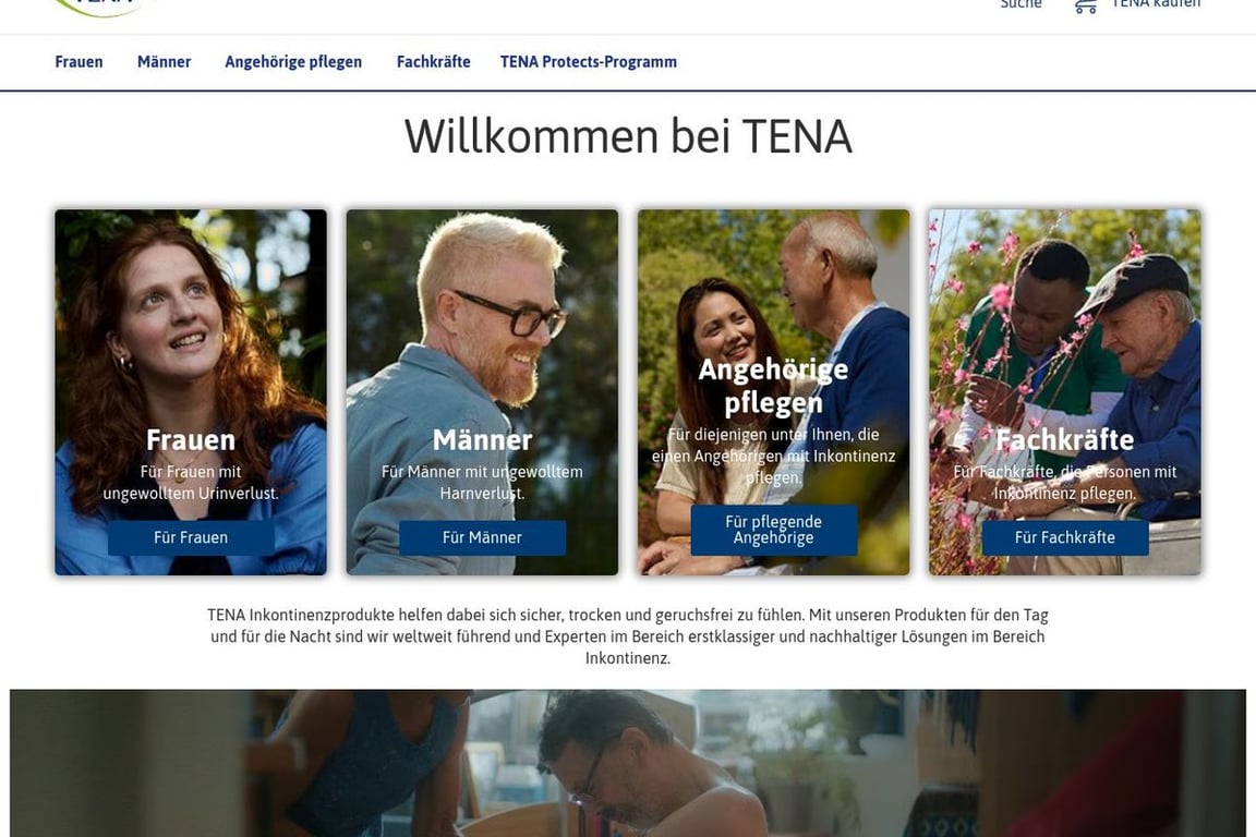TENA homepage