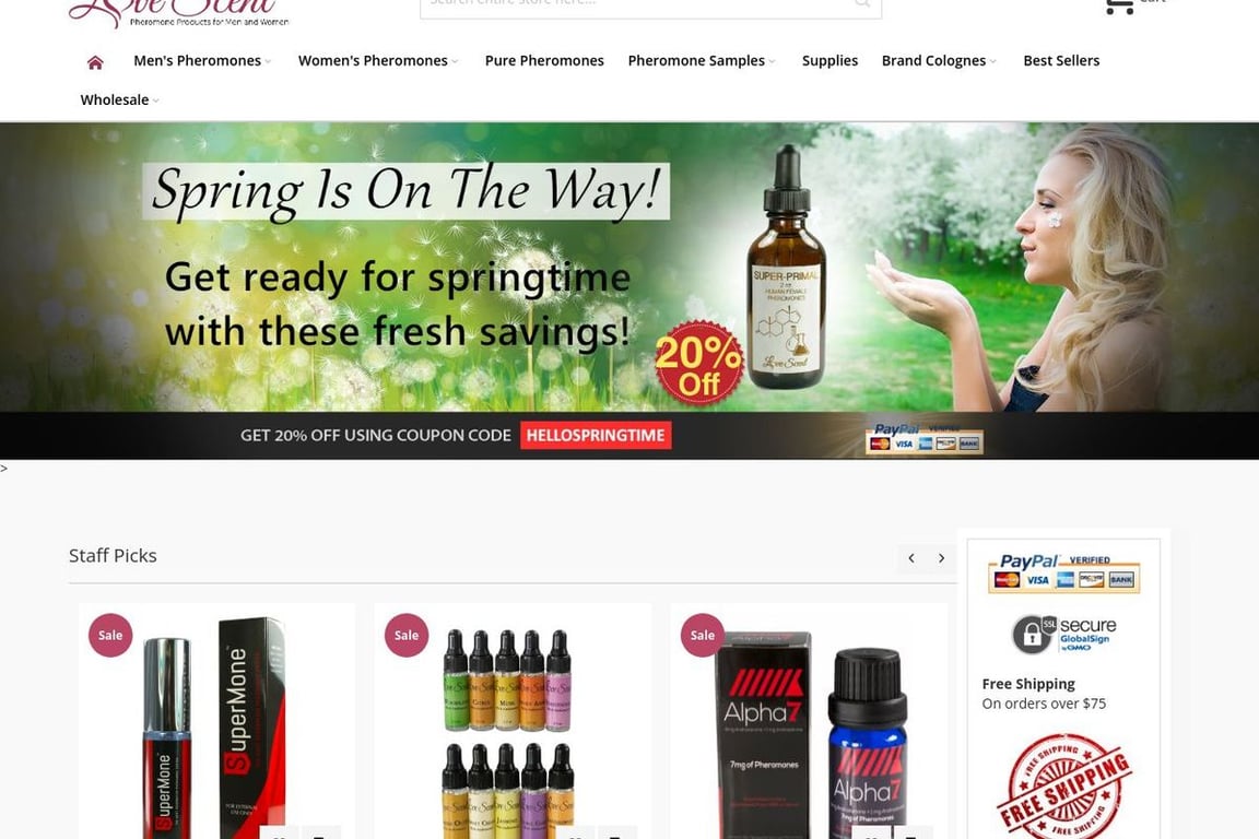Love Scent Pheromone homepage
