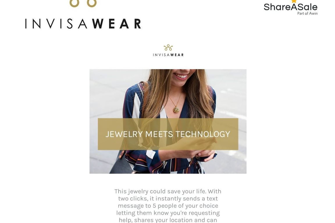 InvisaWear affiliate program signup page