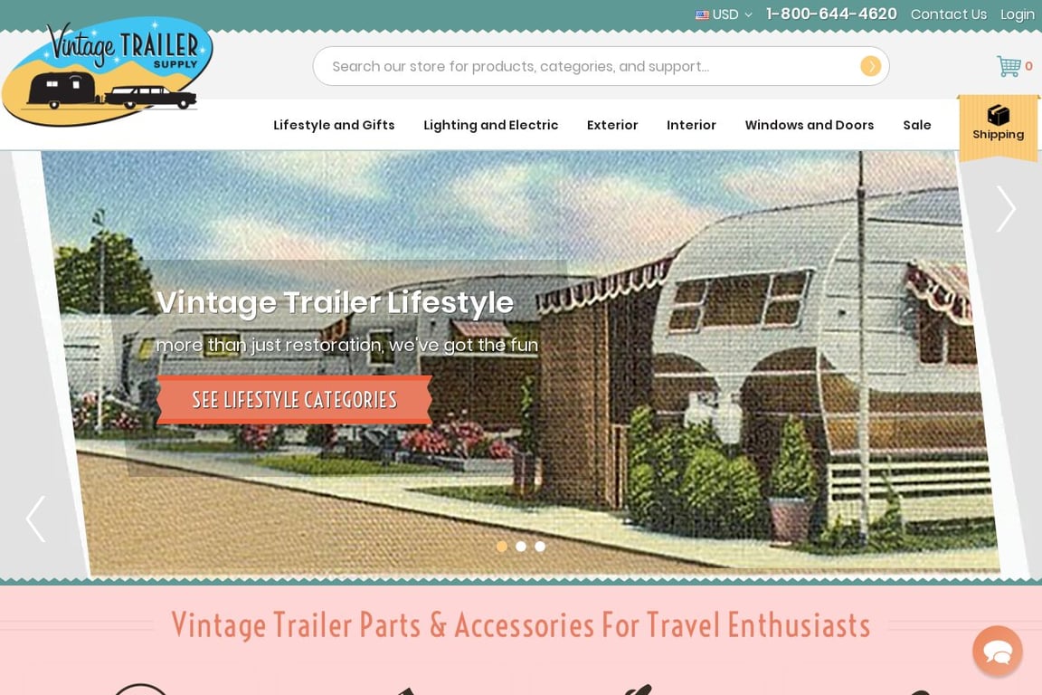 Vintage Trailer Supply homepage