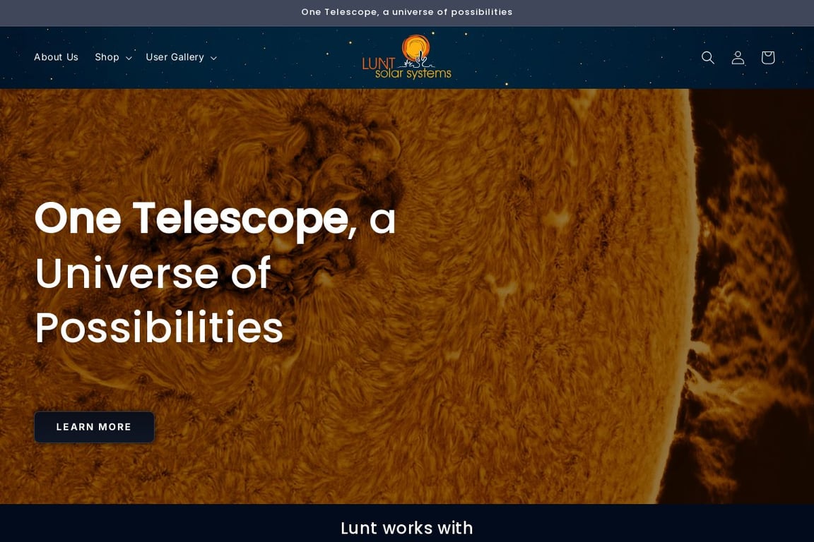 Lunt Solar Systems homepage