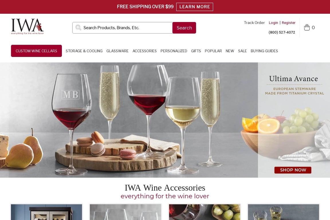 IWA Wine homepage