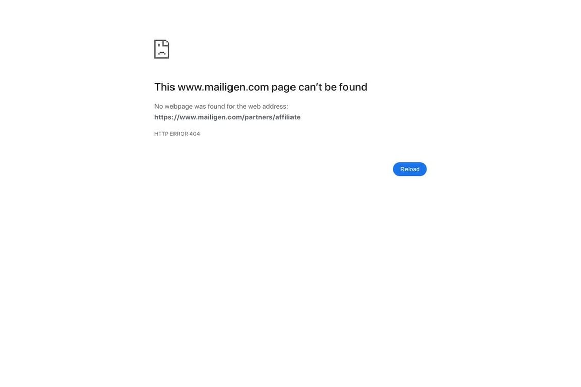 Mailigen affiliate program signup page