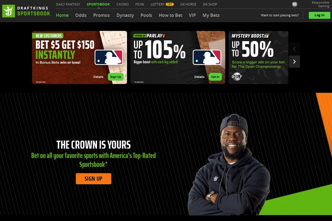 DraftKings homepage