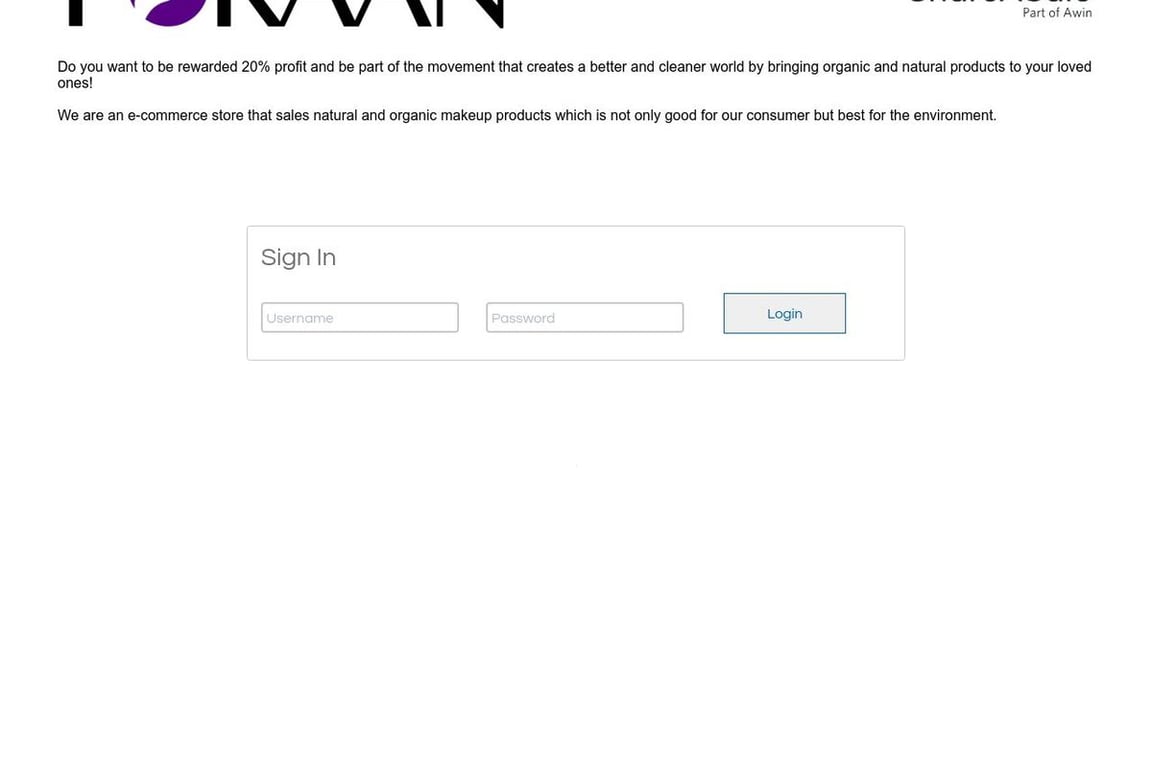 PORAAN affiliate program signup page