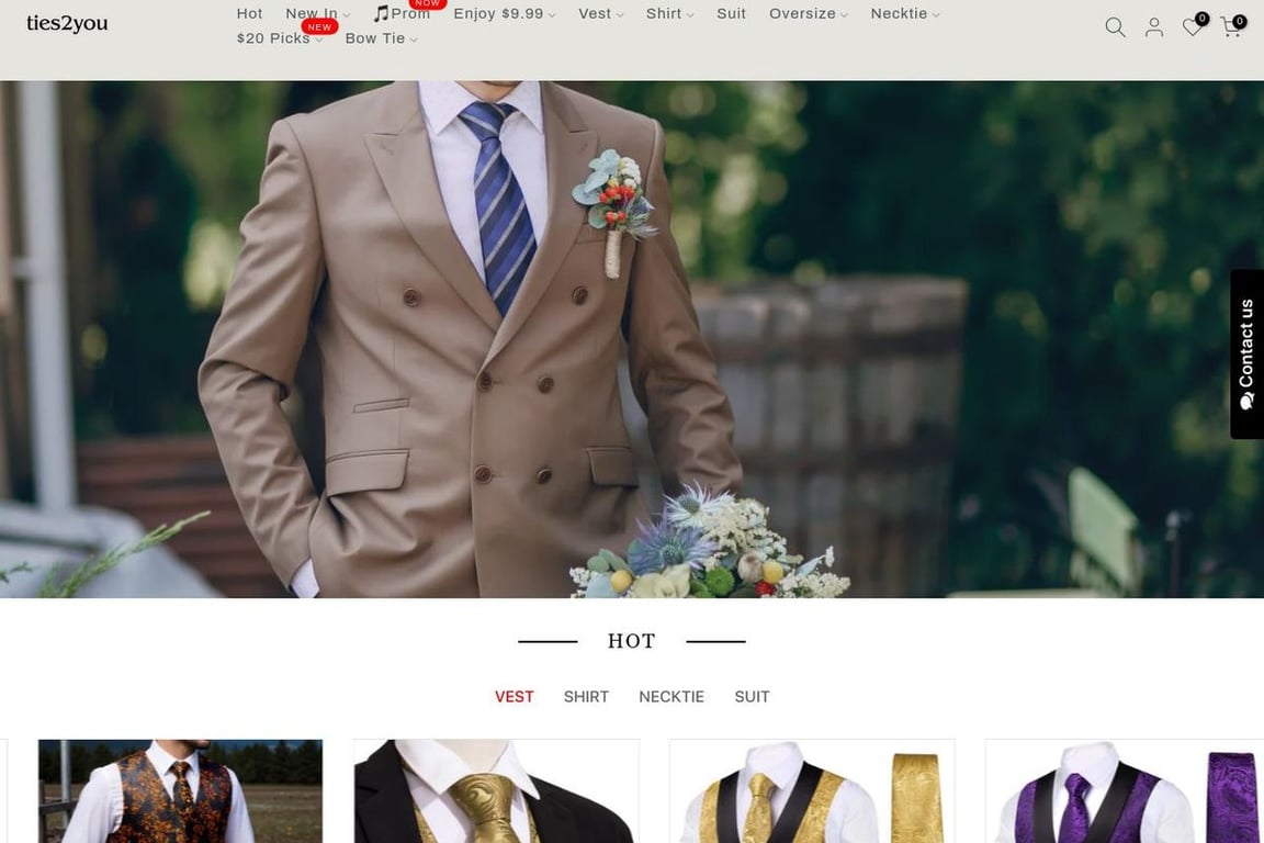 Ties2you homepage
