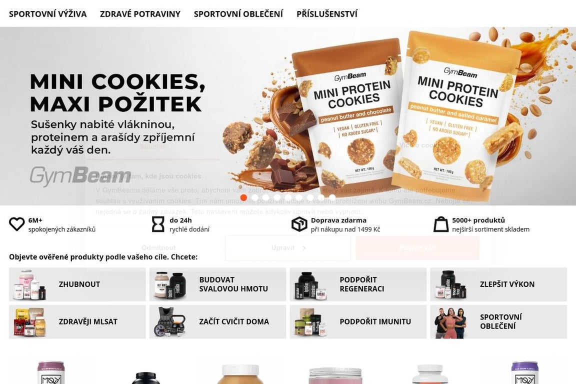 GymBeam homepage