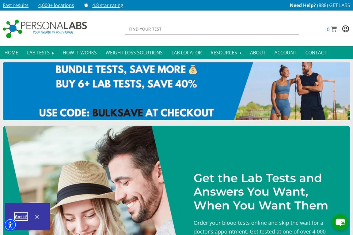 Personalabs homepage
