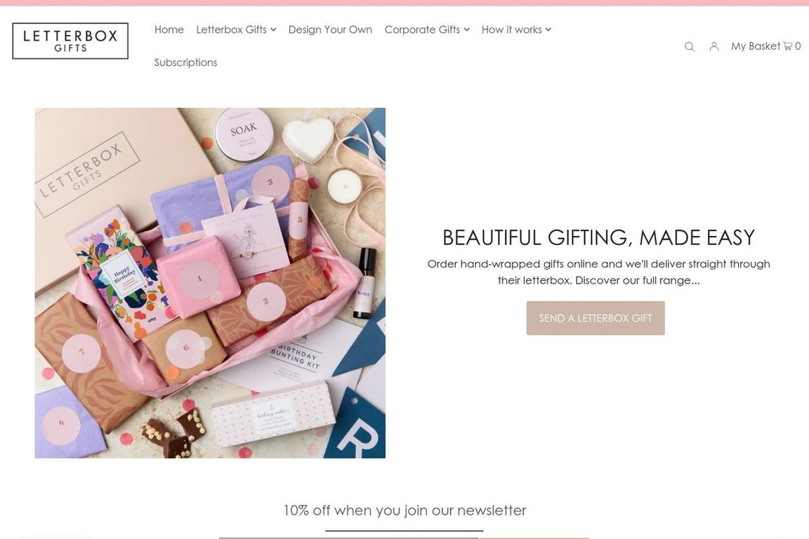 Letterbox Gifts homepage
