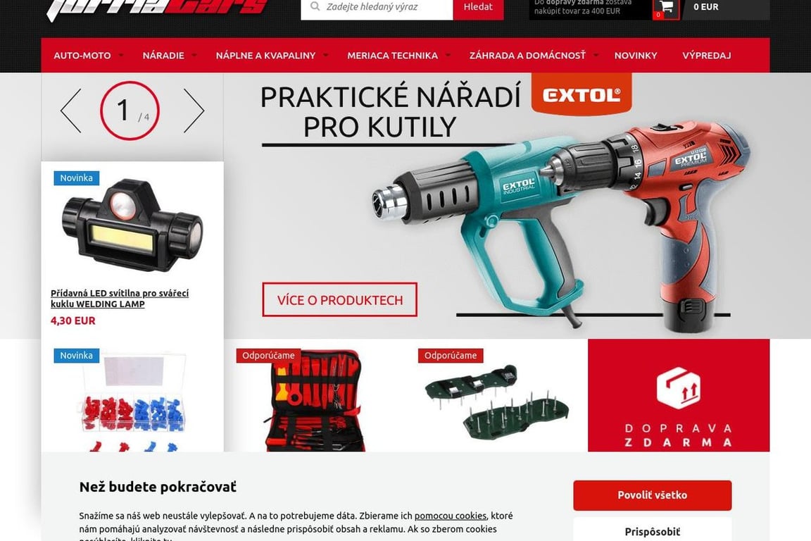 TorriaCars homepage