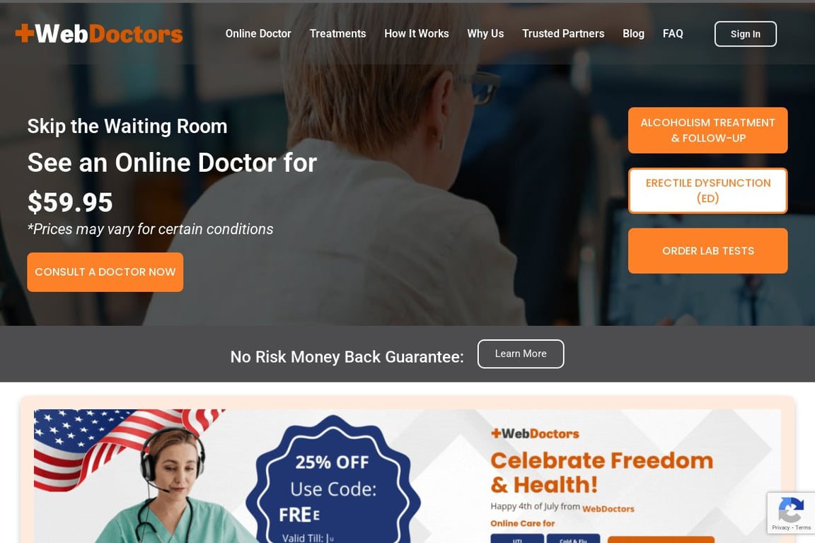 WebDoctors.com homepage
