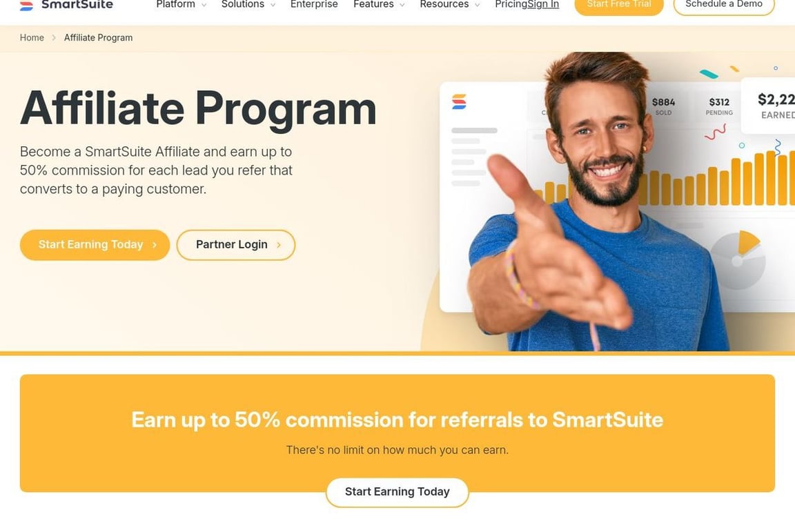 Short & Suite affiliate program signup page