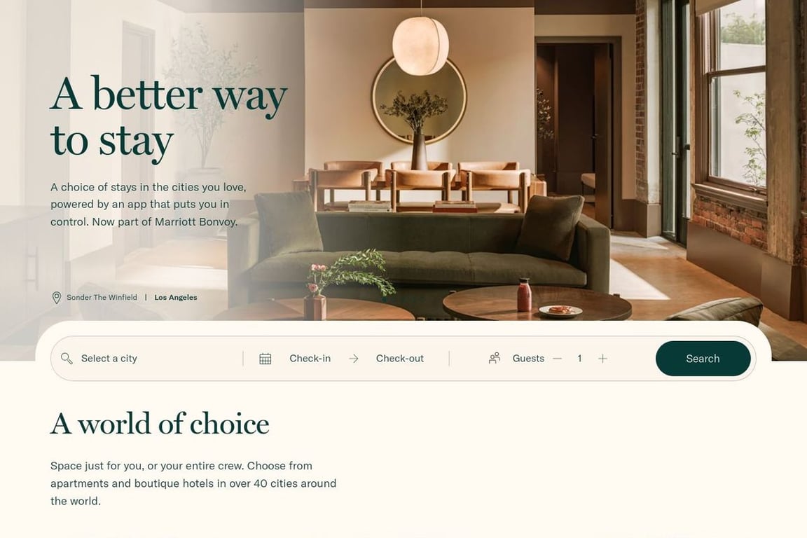Sonder homepage