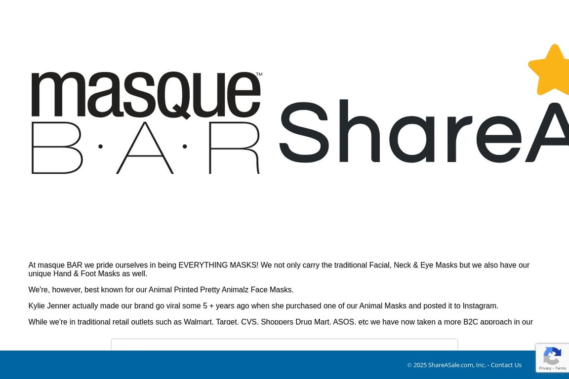 MasqueBar affiliate program signup page