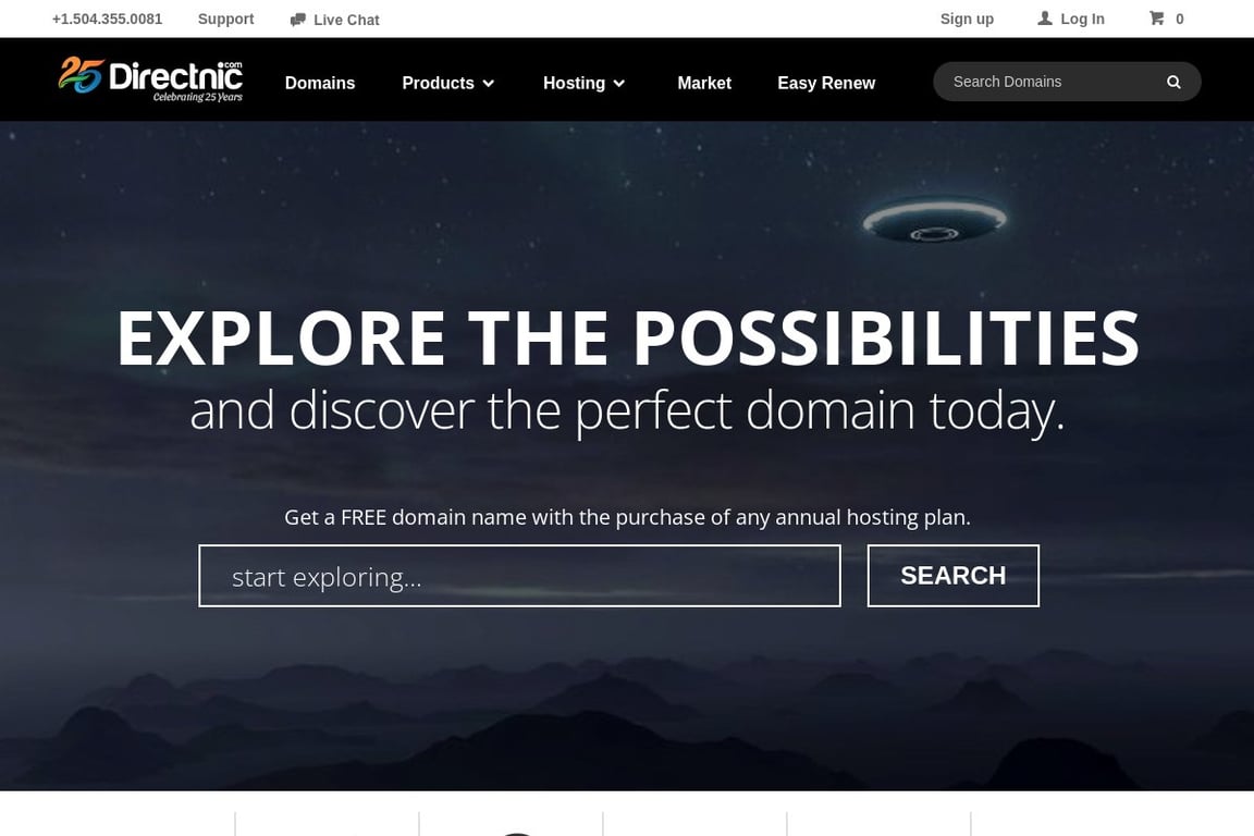 Directnic.com homepage