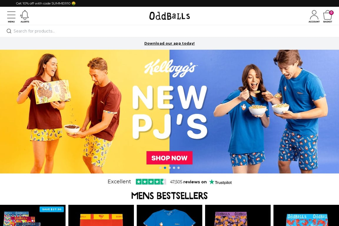 OddBalls homepage