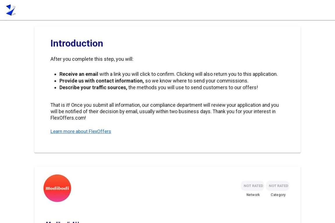 Modibodi AU affiliate program signup page