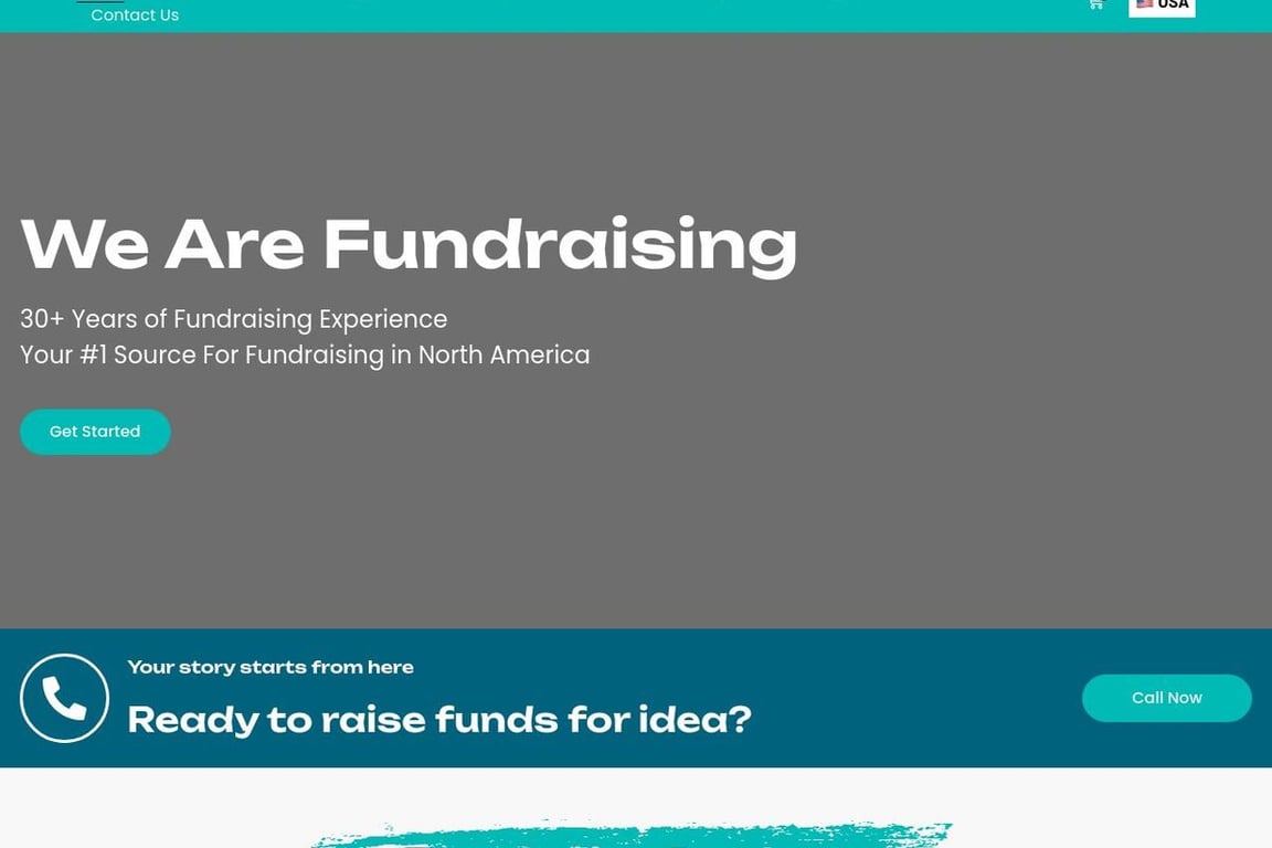 Fundraising homepage