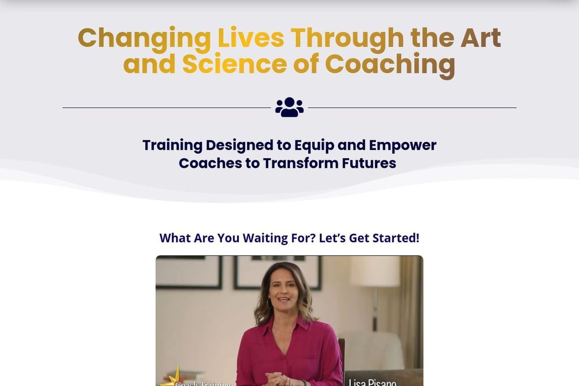 Coach Training Alliance homepage