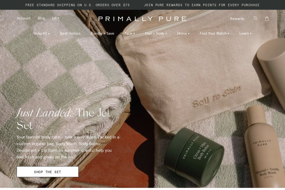 Primally Pure homepage