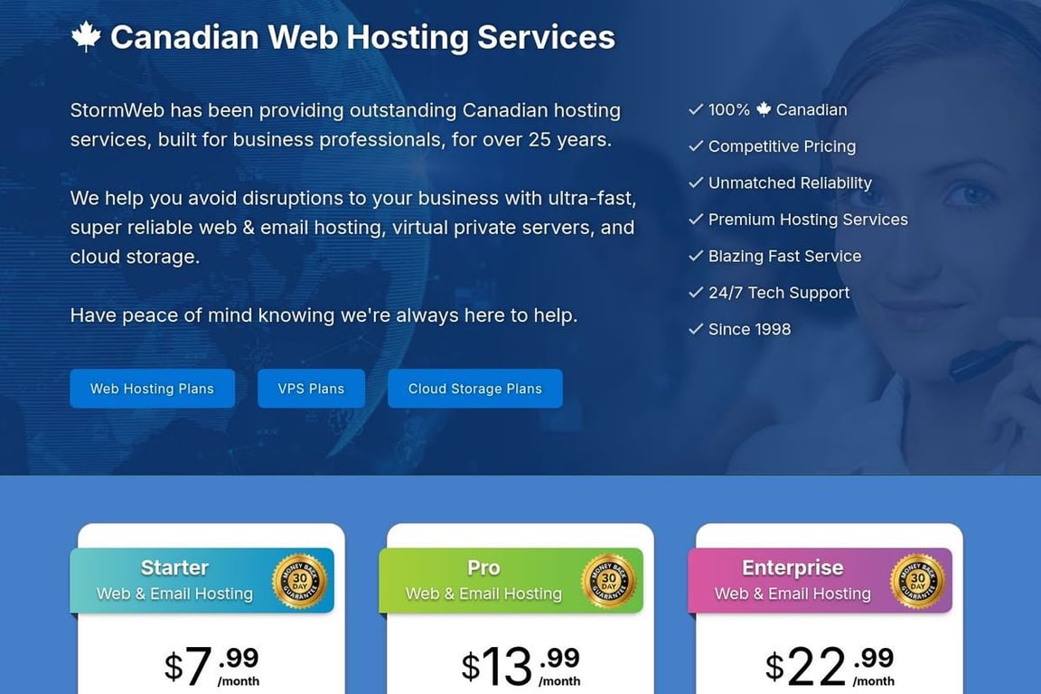 Stormweb homepage