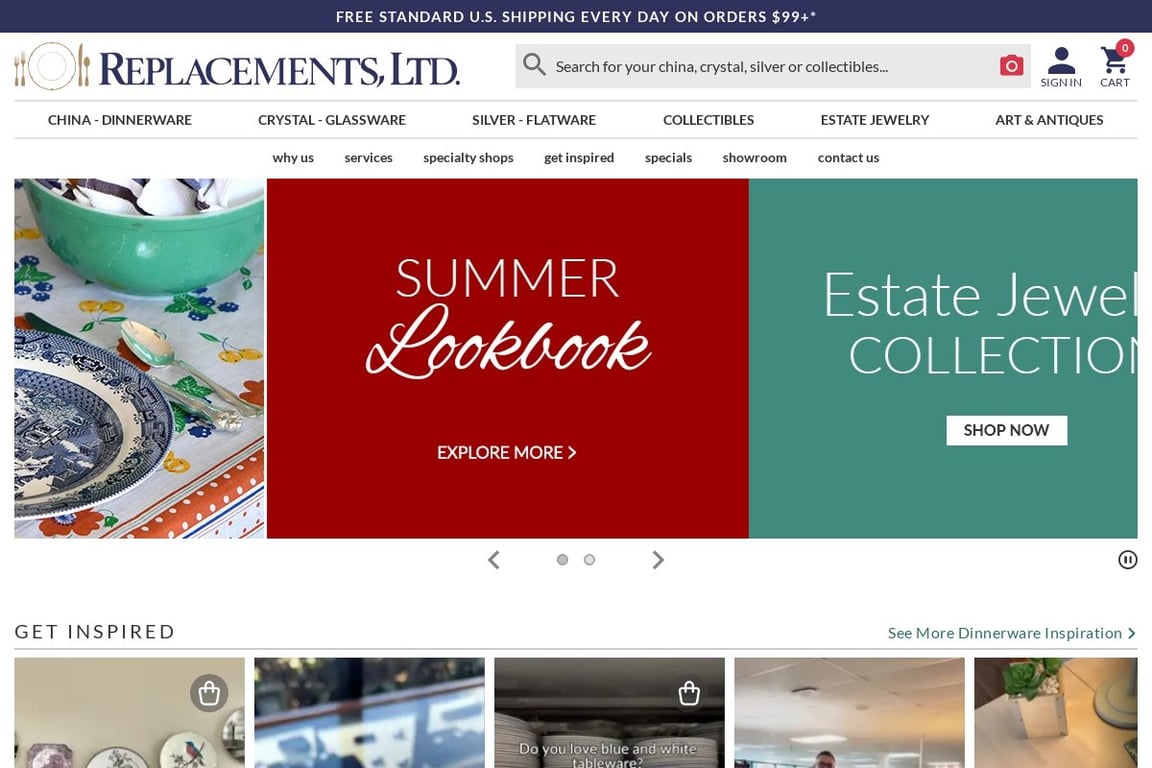 Replacements Ltd. homepage