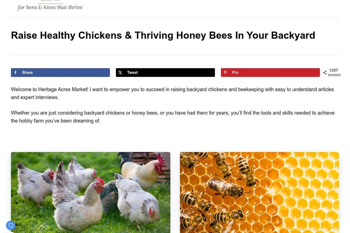 Heritage Acres Market LLC homepage