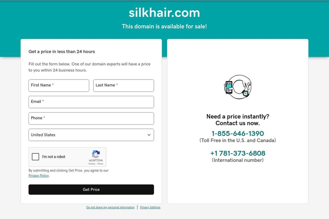 Silk Hair homepage