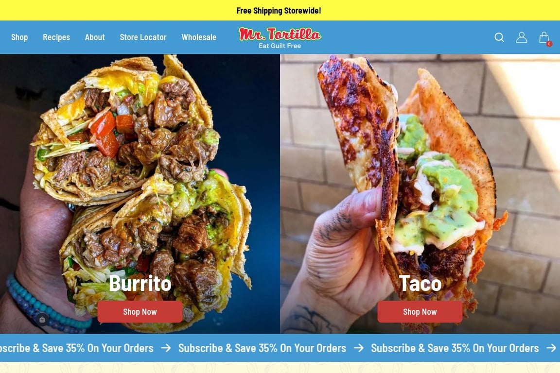 Mr. Tortilla homepage