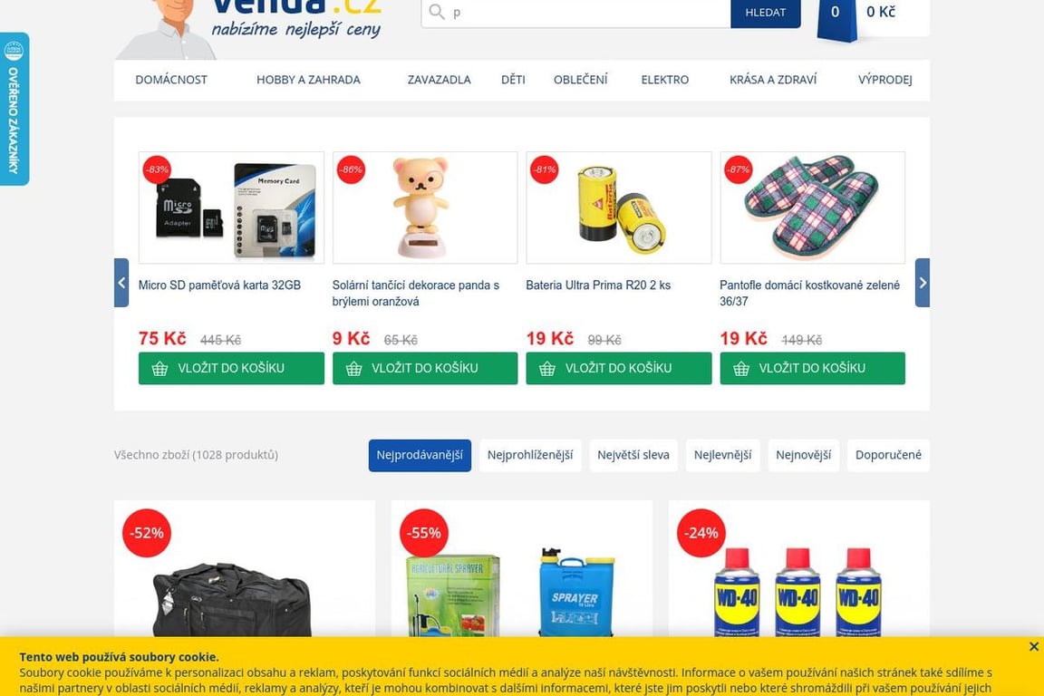 Venda homepage