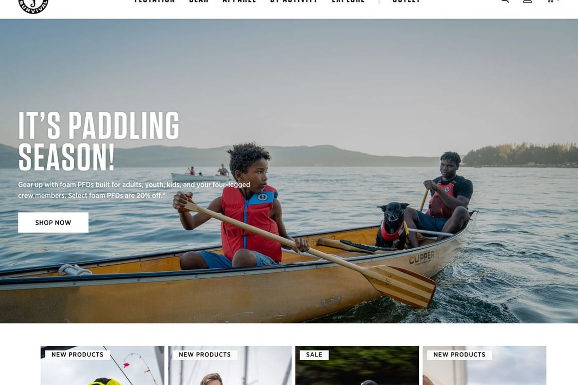 Mustang Survival homepage
