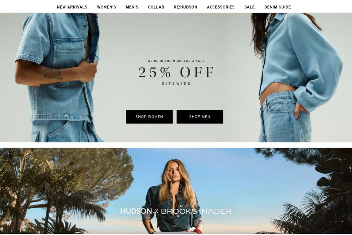Hudson Jeans homepage