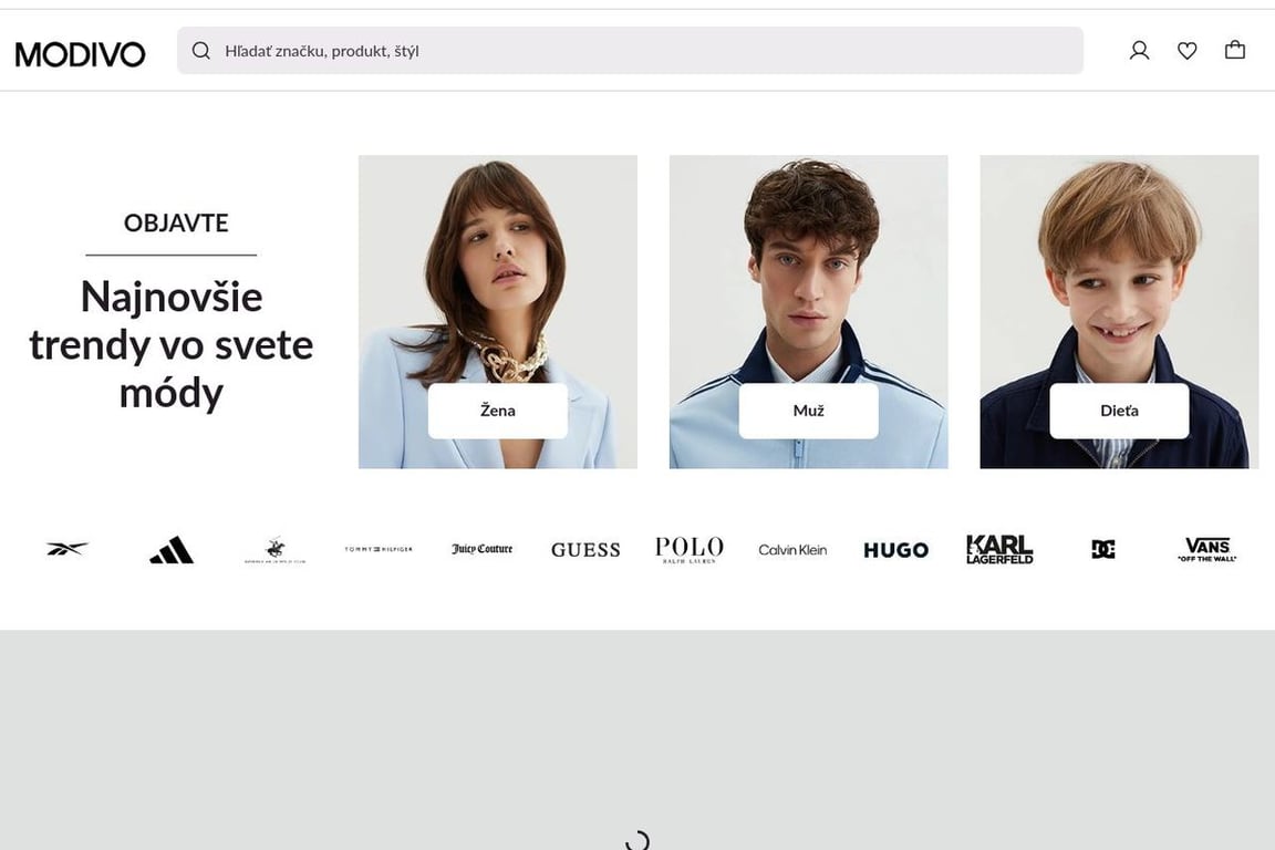 Modivo homepage