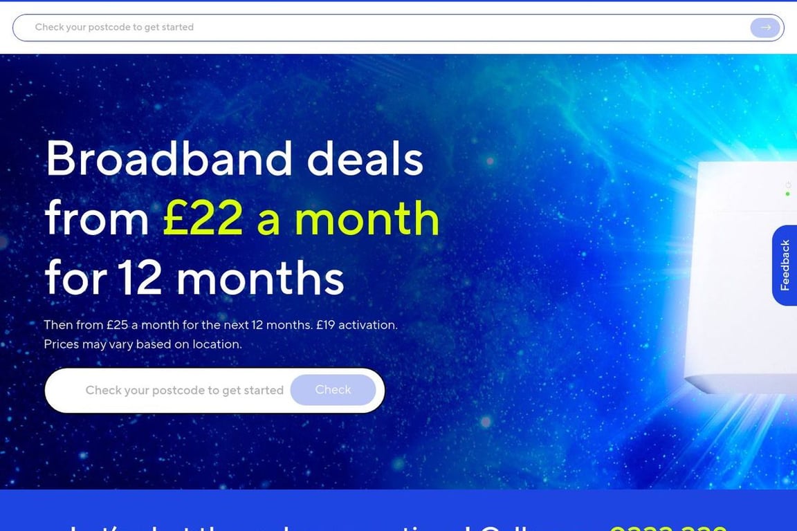 Hyperoptic B2B homepage