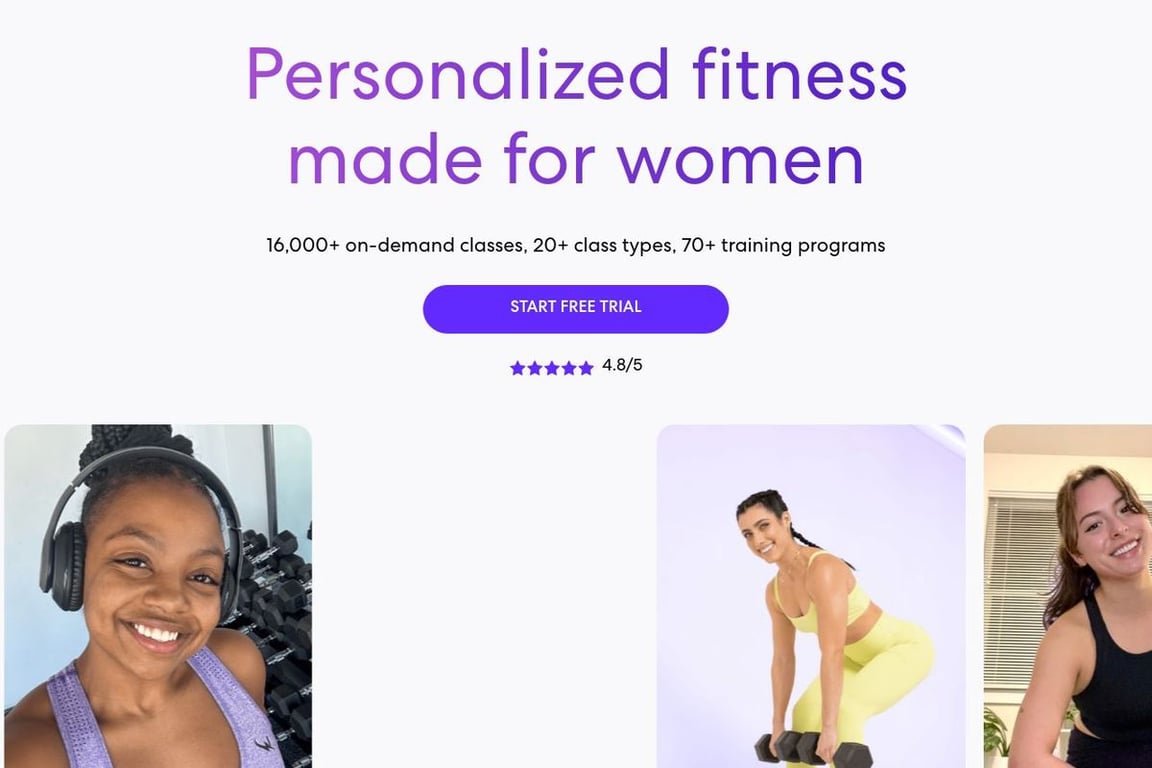 obe Fitness homepage