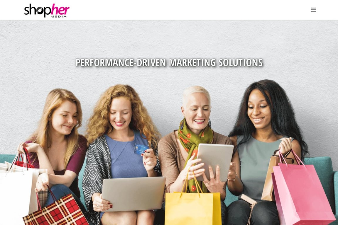 ShopHer Media homepage