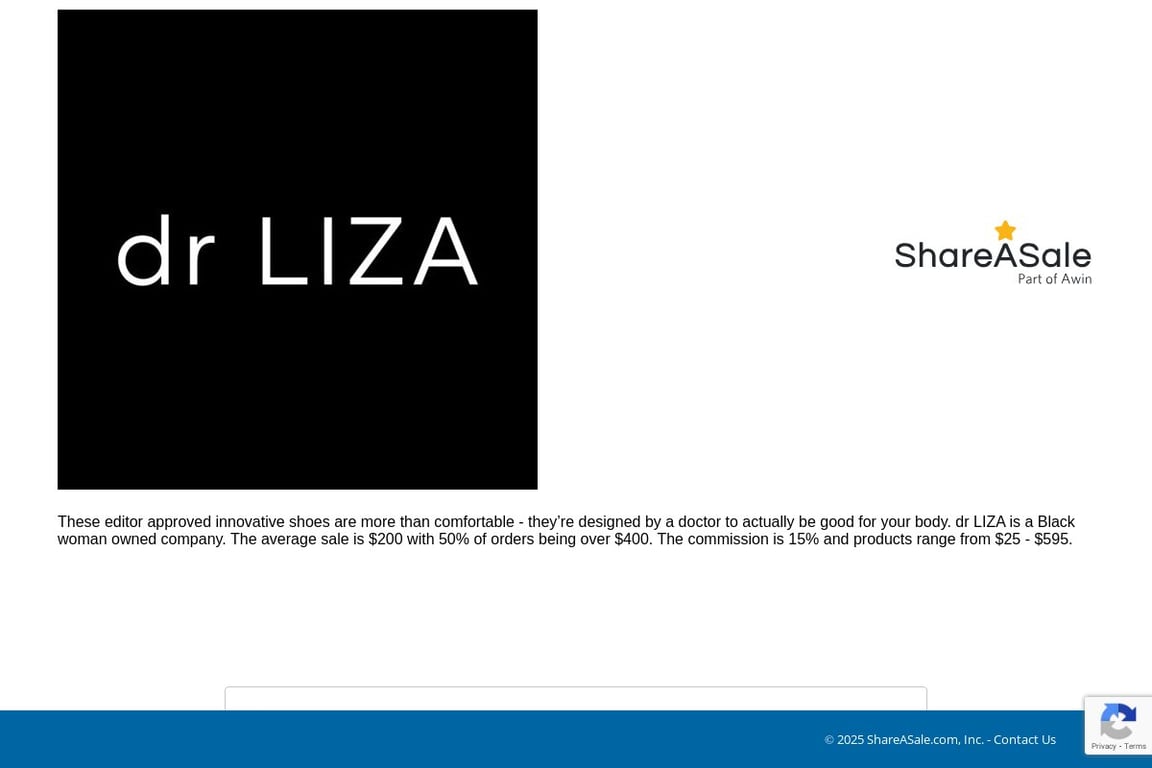 Dr. Liza affiliate program signup page