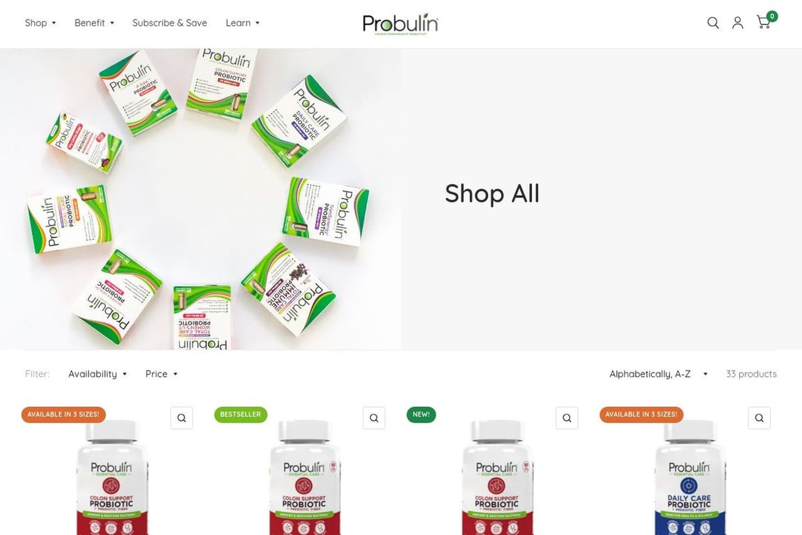 Probulin affiliate program signup page