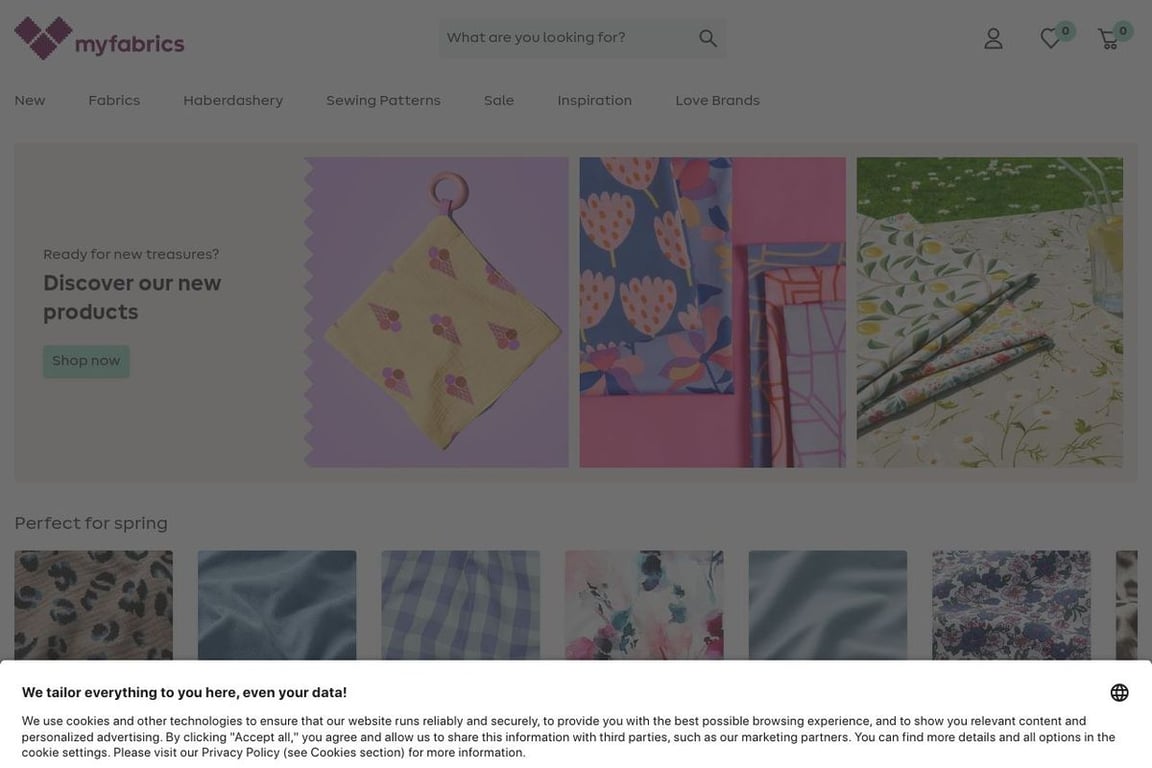 My Fabrics UK homepage