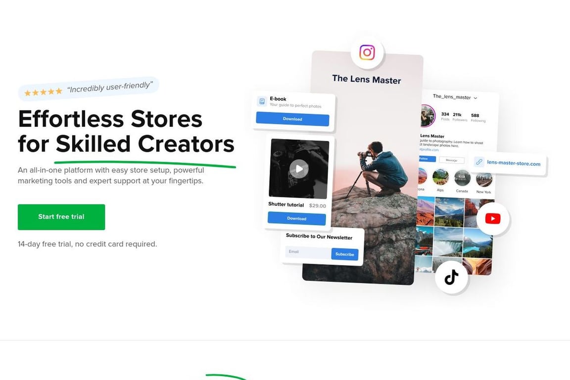 Sellfy homepage