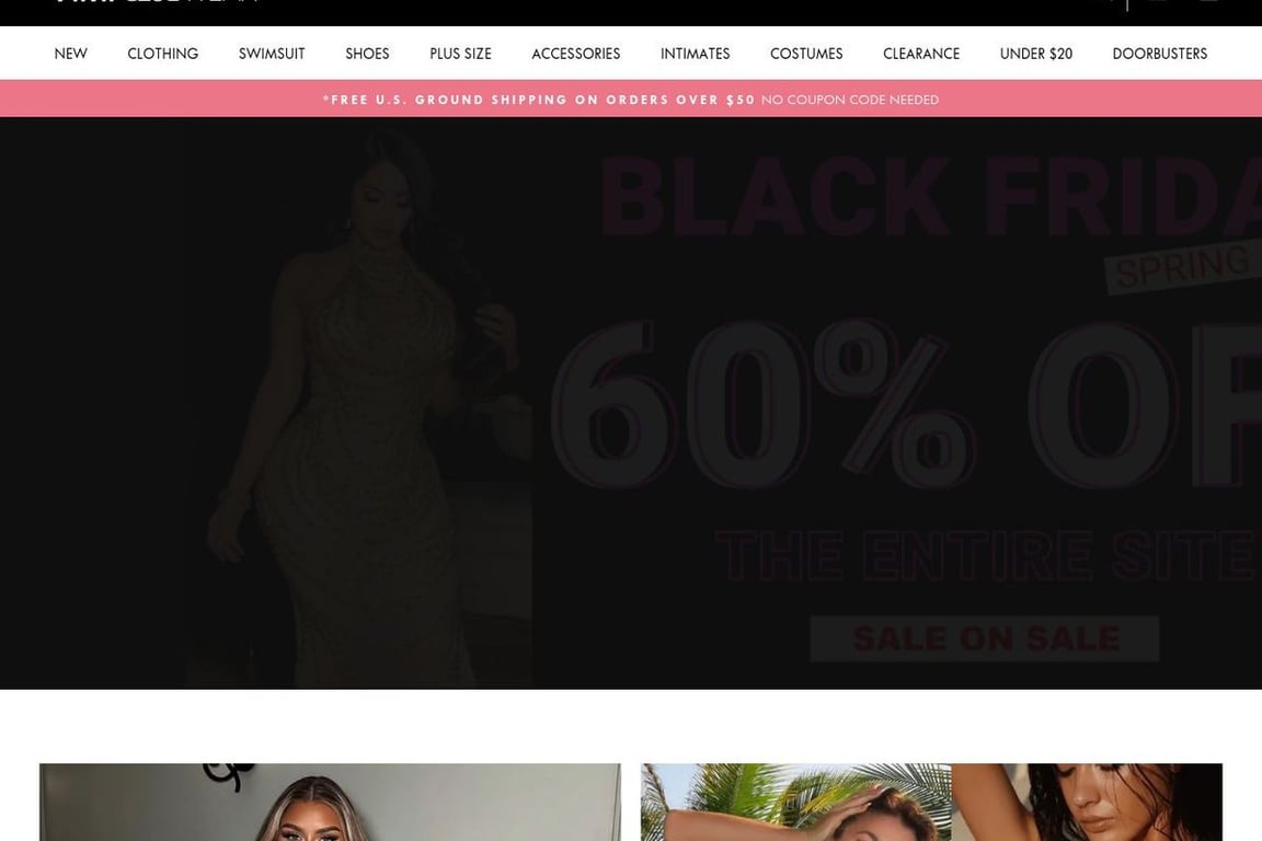 Amiclubwear homepage