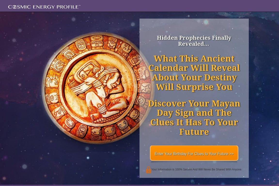 Cosmic Energy Profile homepage