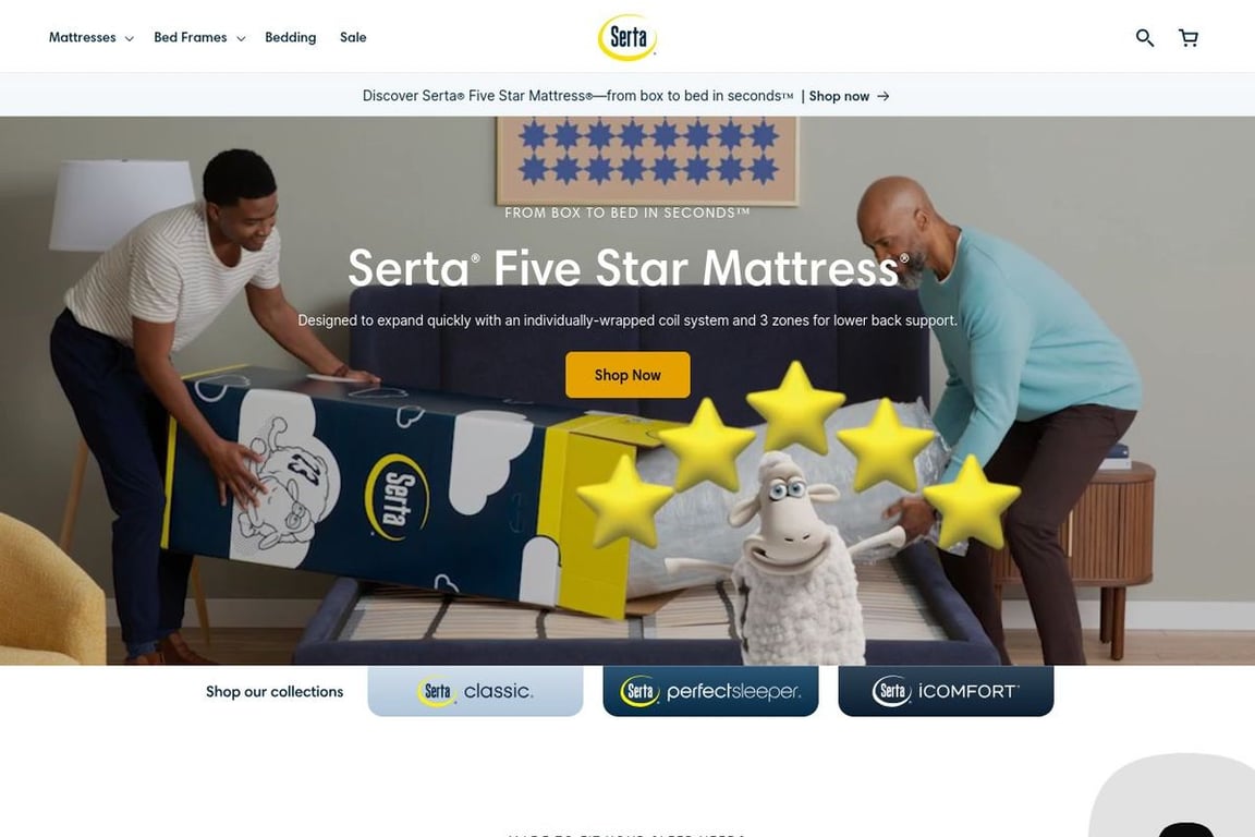 Serta homepage